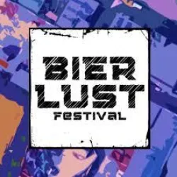 Ein Logo für das Bier Lust Festival. Es zeigt den Schriftzug "BIER LUST FESTIVAL" in auffälligem Design.
