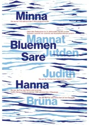 Das Bild zeigt einen gestreiften Hintergrund in Blau mit einigen Namen in großen Buchstaben. Darunter befindet sich eine kurze Beschreibung zu historischen Figuren.