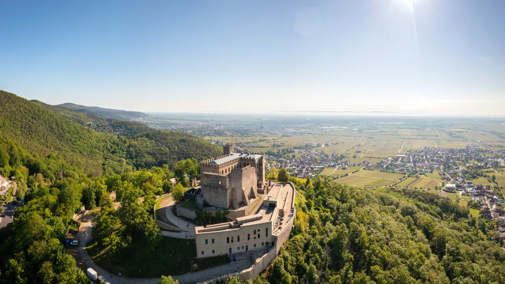 Hambacher Schloss aus der Luft