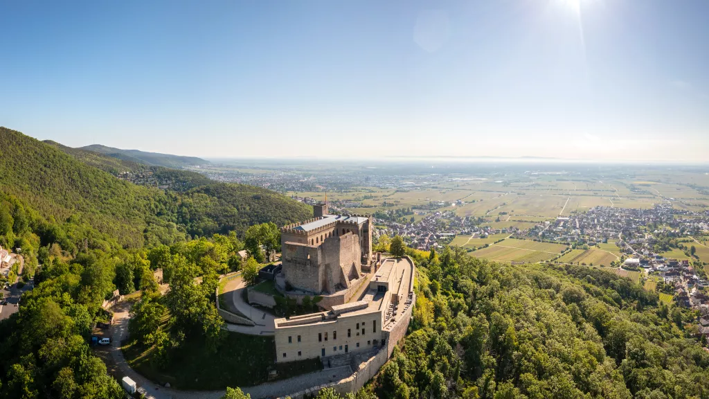 Hambacher Schloss aus der Luft