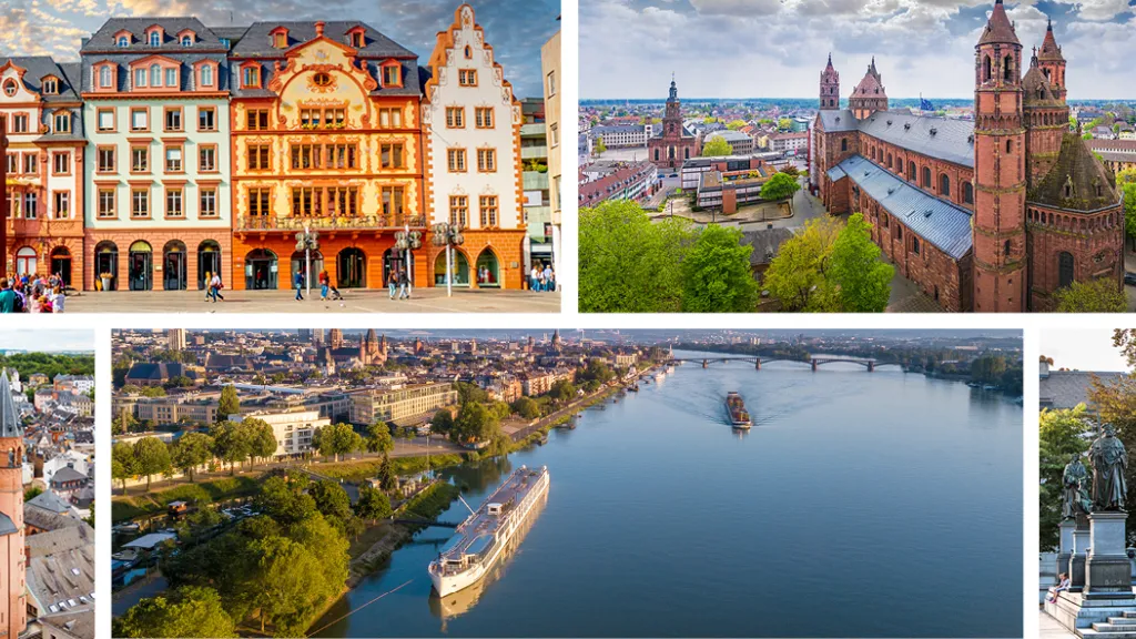 Bildcollage der Städte Mainz und Worms