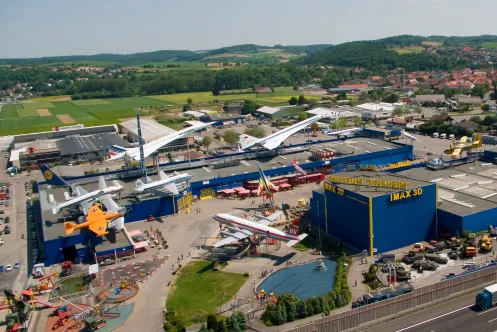 Technik Museum Sinsheim aus der Vogelperspektive