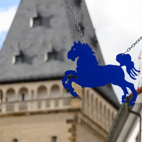 Symbol der Roßmarkstraße vor dem Altpörtel