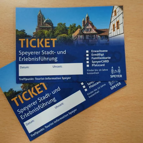 Zwei Tickets für eine Stadtführung durch Speyer
